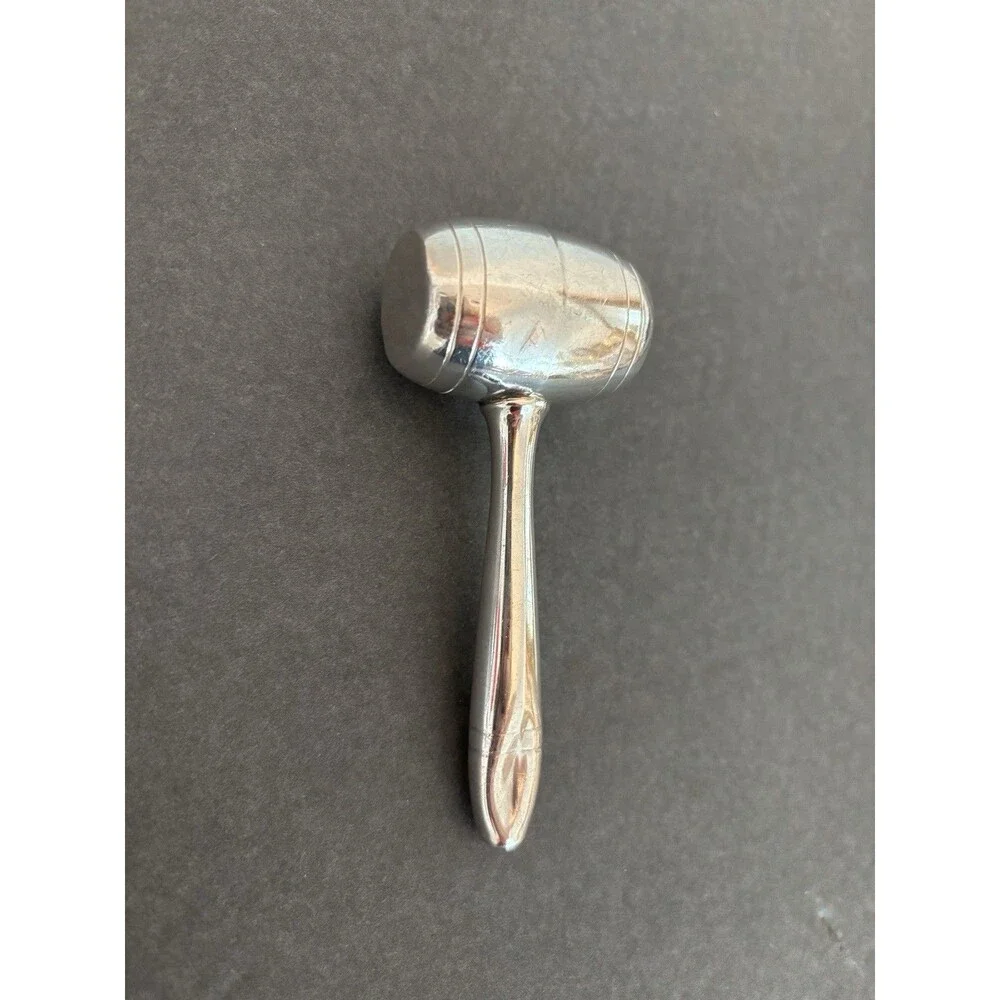 Vintage Webster Sterling Silver Baby Rattle Gavel